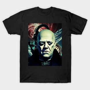 Gothic Aleister Crowley The Great Beast of Thelema in front of Baphomet T-Shirt